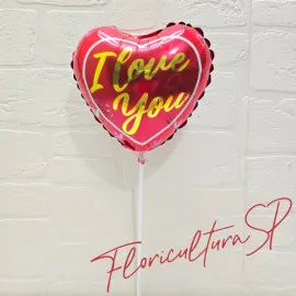 Balão de vareta I Love You