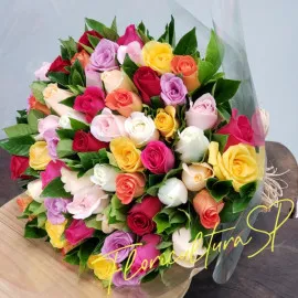 Buquê Encanto com 50 Rosas