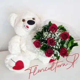 Kit Rosas e Urso Ted